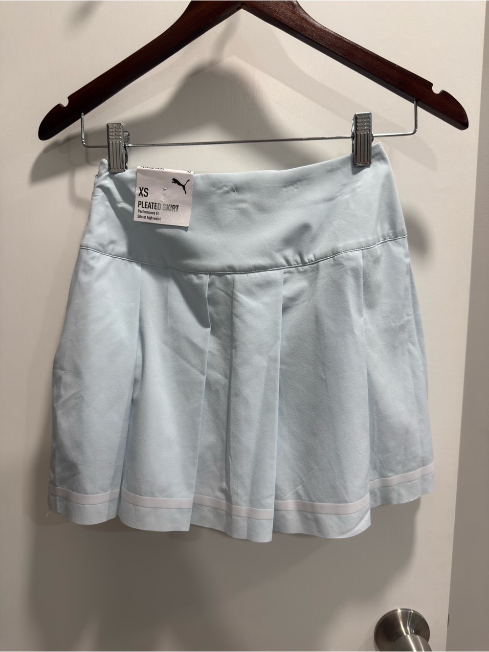 PUMA Baby Blue Pleated Tennis Golf Skirt Skort NWT